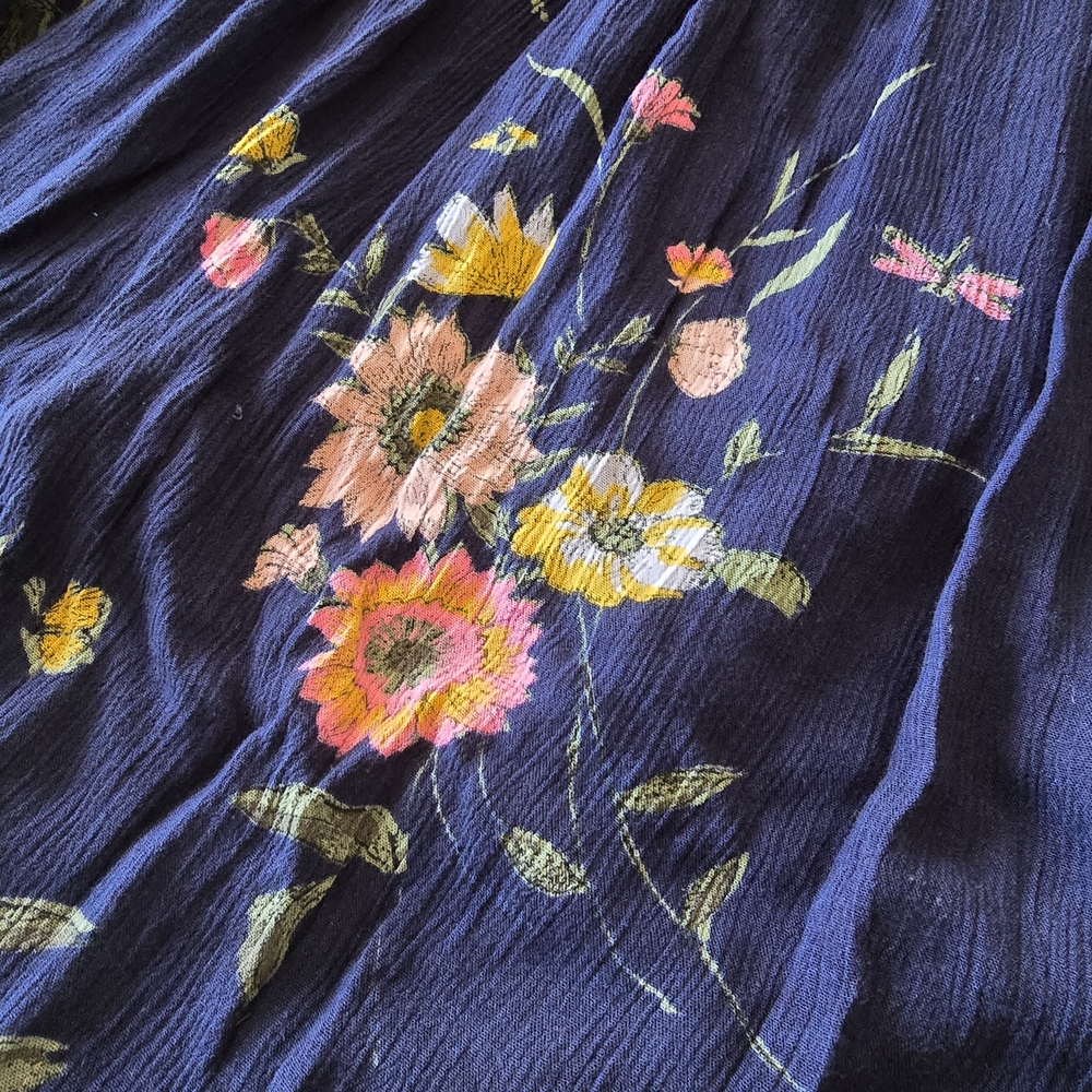 Old Navy Floral Casual Dress (Navy & Pink) - Picture 2 of 6